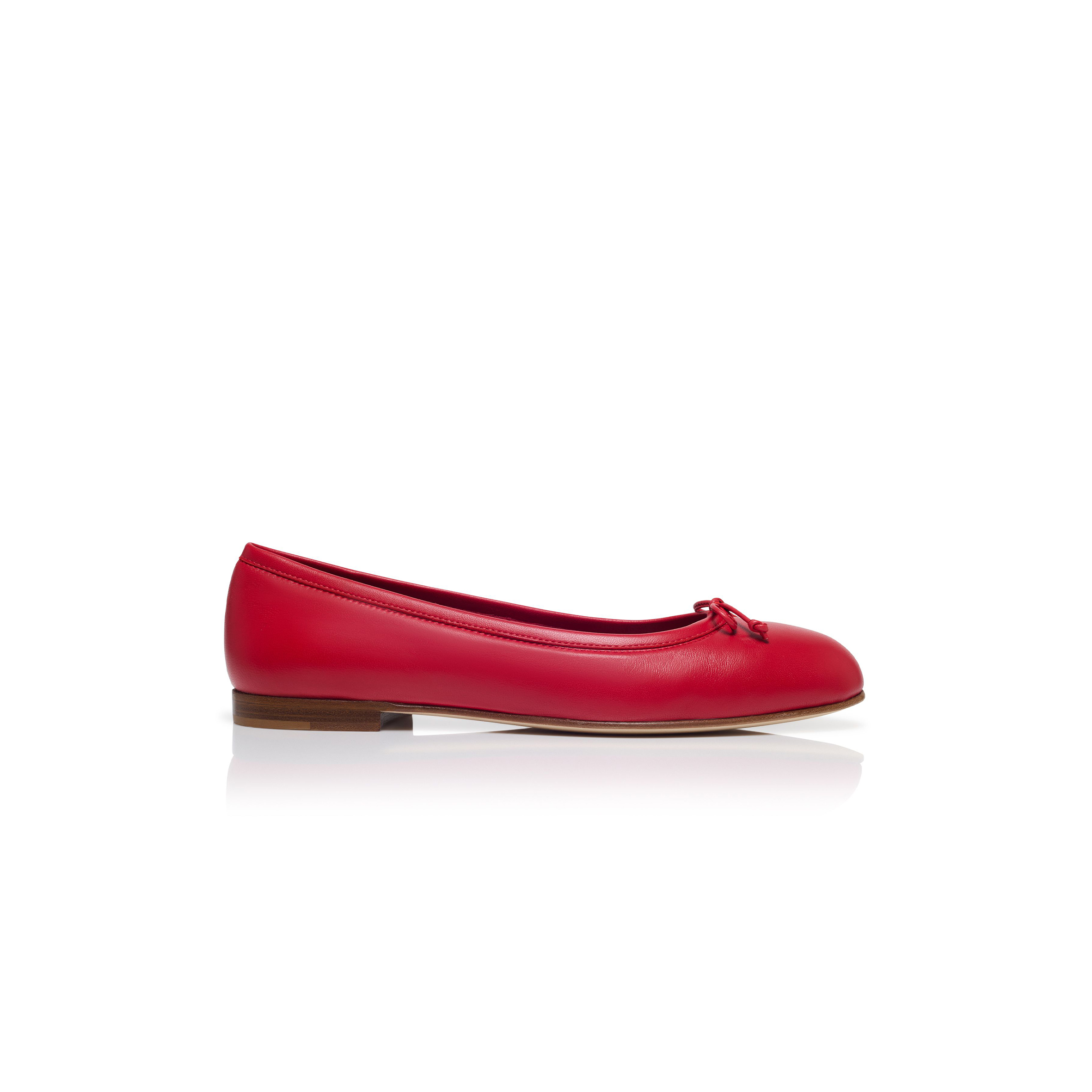 MANOLO BLAHNIK VERALLI RED NAPPA LEATHER BALLERINA FLATS 223-1548-0011 MANOLO BLAHNIK VERALLI RED NAPPA LEATHER BALLERINA FLATS 223-1548-0011